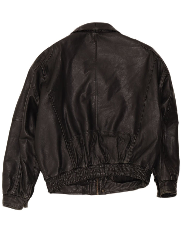 Lavorazione Artigiana Veste en cuir bomber pour homme UK 38 Medium Noir