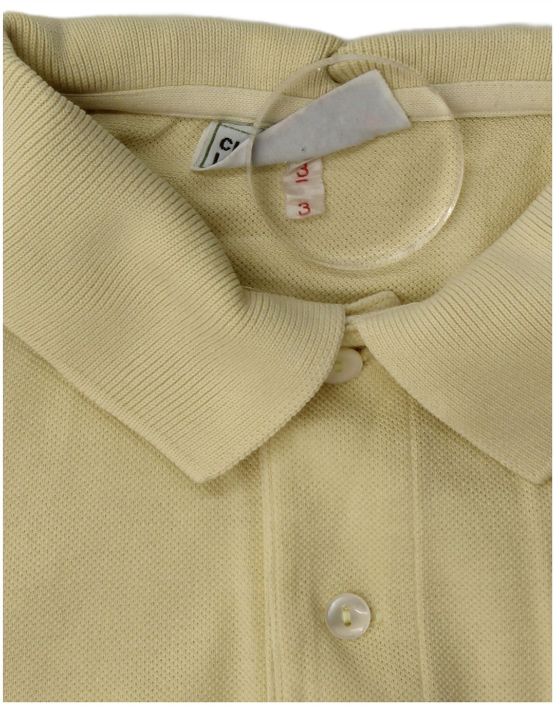 LACOSTE Polo Homme Taille 3 Petit Jaune Coton