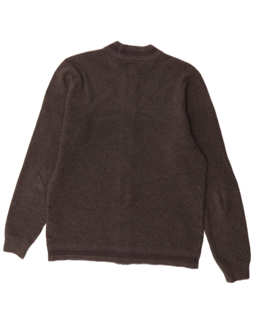 Zara Cardigan entièrement zippé pour homme en coton gris moyen