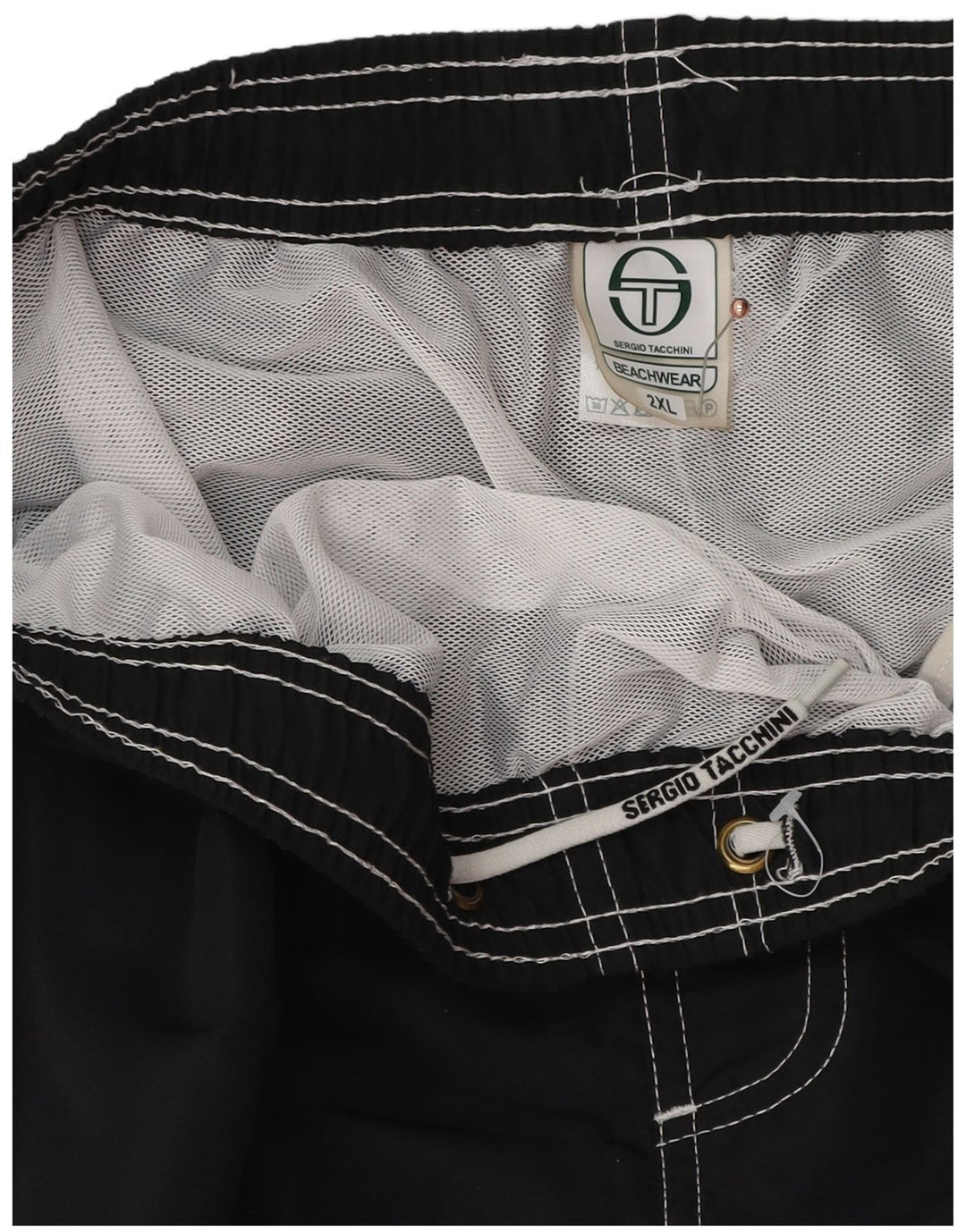 Sergio Tacchini Short de Bain Homme 2XL Noir Polyester