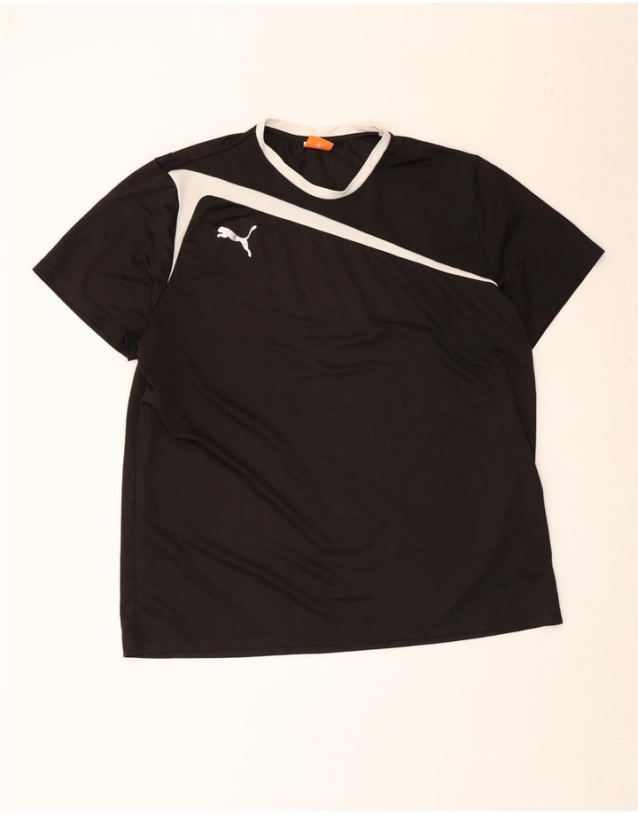 Puma T-Shirt Homme Top 2XL Noir Colorblock Polyester