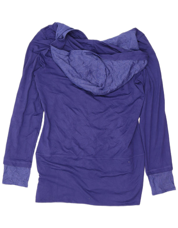 Adidas Pull à capuche zippé pour femme UK 12/14 Bleu moyen Colourblock Sports