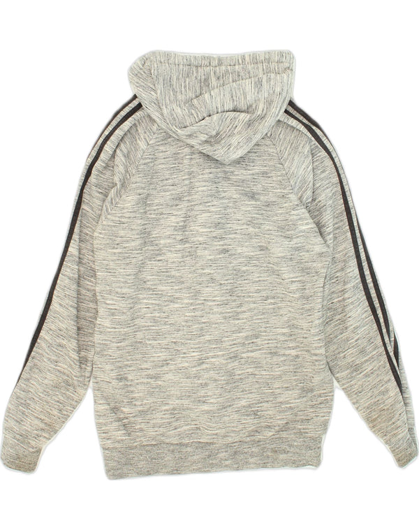 ADIDAS Pull à capuche zippé pour homme en coton gris moyen