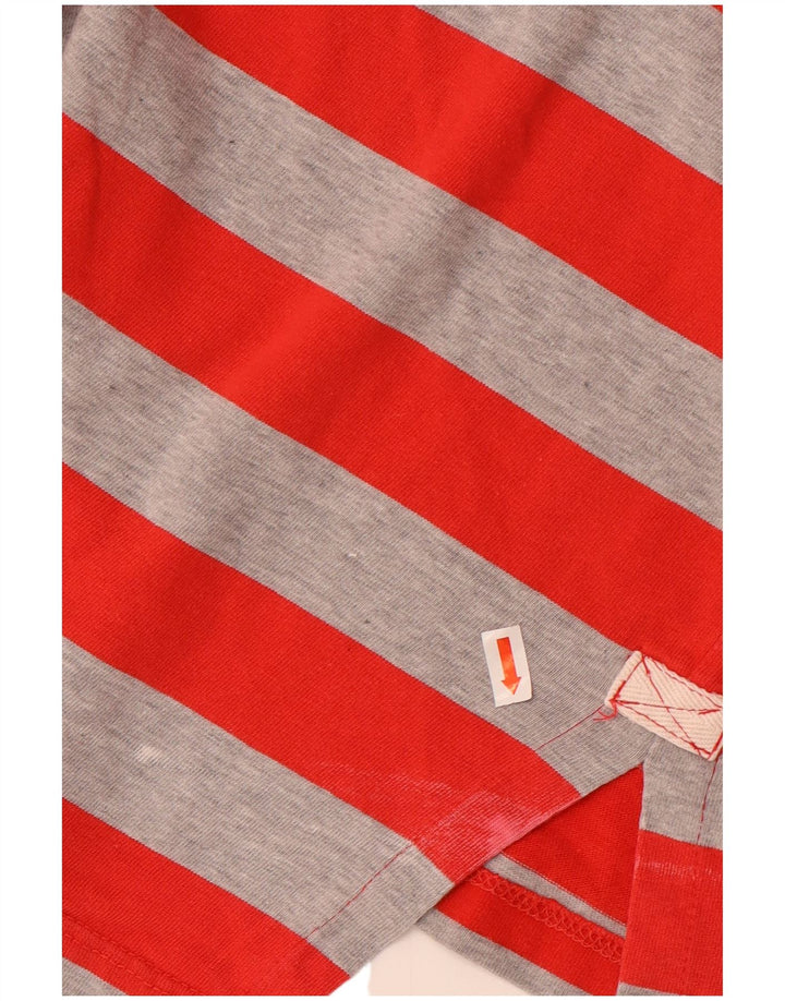 Wrangler Haut surdimensionné à manches 3/4 pour femme UK 10 Petit rayé rouge