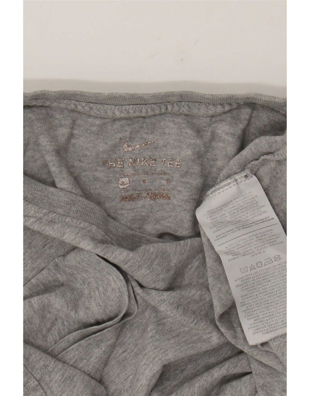 Nike T-Shirt Homme Grand Gris Moucheté Coton