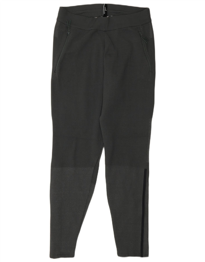 Adidas Pantalon de survêtement pour femme UK 14 Polyester gris moyen colour block