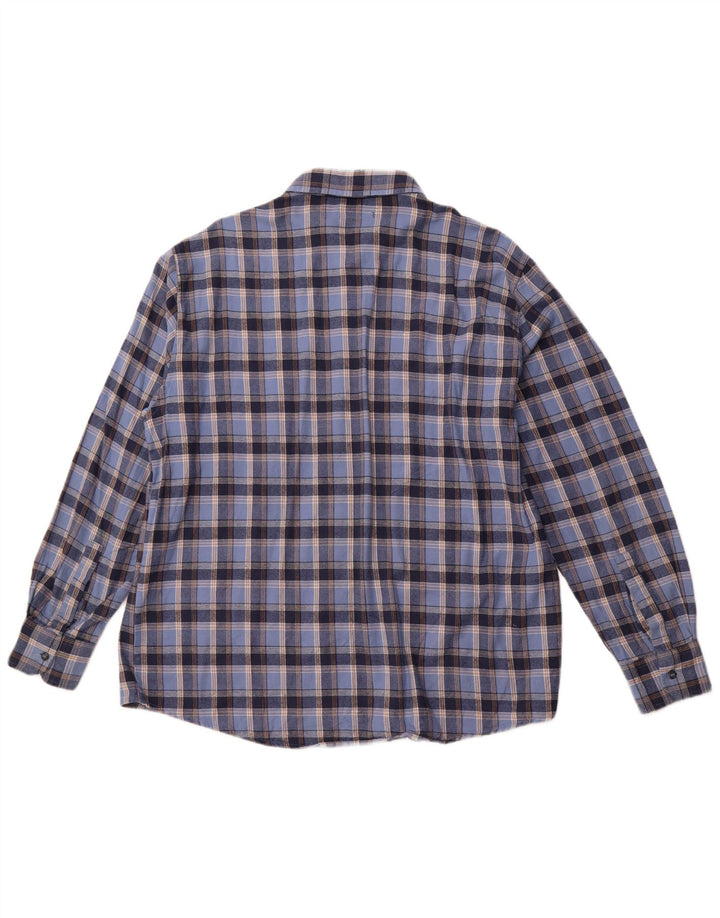 SEA BARRIER Chemise Flanelle Homme XL Bleu Carreaux Coton