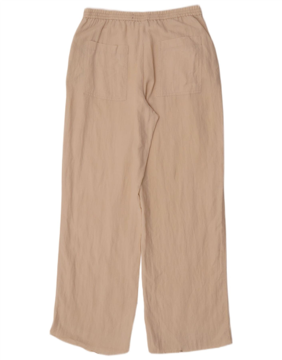 Pantalon Chino Droit Femme Zara Moyen W28 L32 Lyocell Blanc Cassé