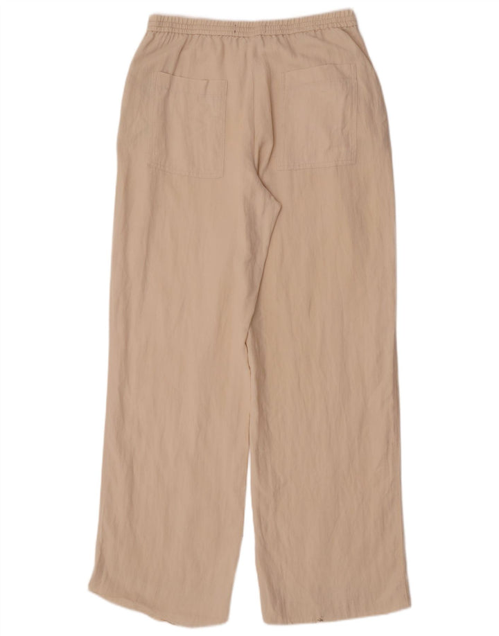 Pantalon Chino Droit Femme Zara Moyen W28 L32 Lyocell Blanc Cassé