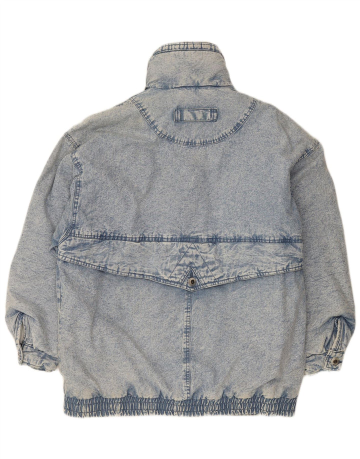 vintage Femme Manteau en denim surdimensionné UK 18 XL Coton Bleu