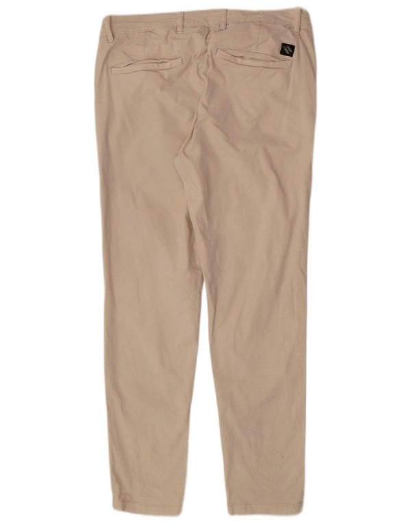 Zara Pantalon Chino Slim Homme EU 46 XL W36 L30 Coton Beige