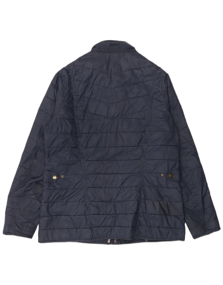 Barbour Veste matelassée pour femme UK 16 Large Bleu marine Colourblock Polyamide