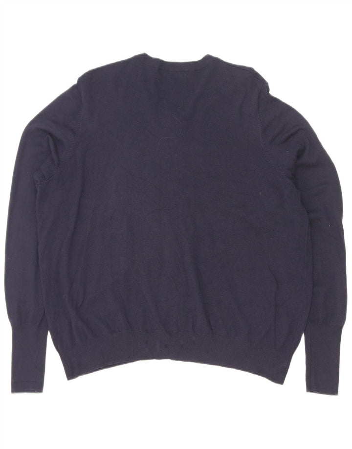 Marks & Spencer Pull Cardigan pour Femme UK 16 Large Bleu Marine