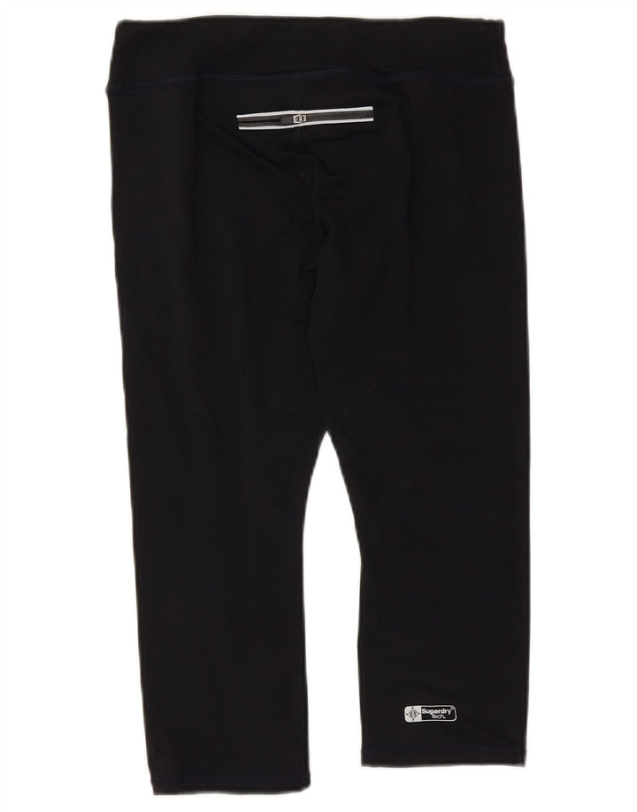 Superdry Legging Capri Graphique Femme UK 6 XS Noir Polyester