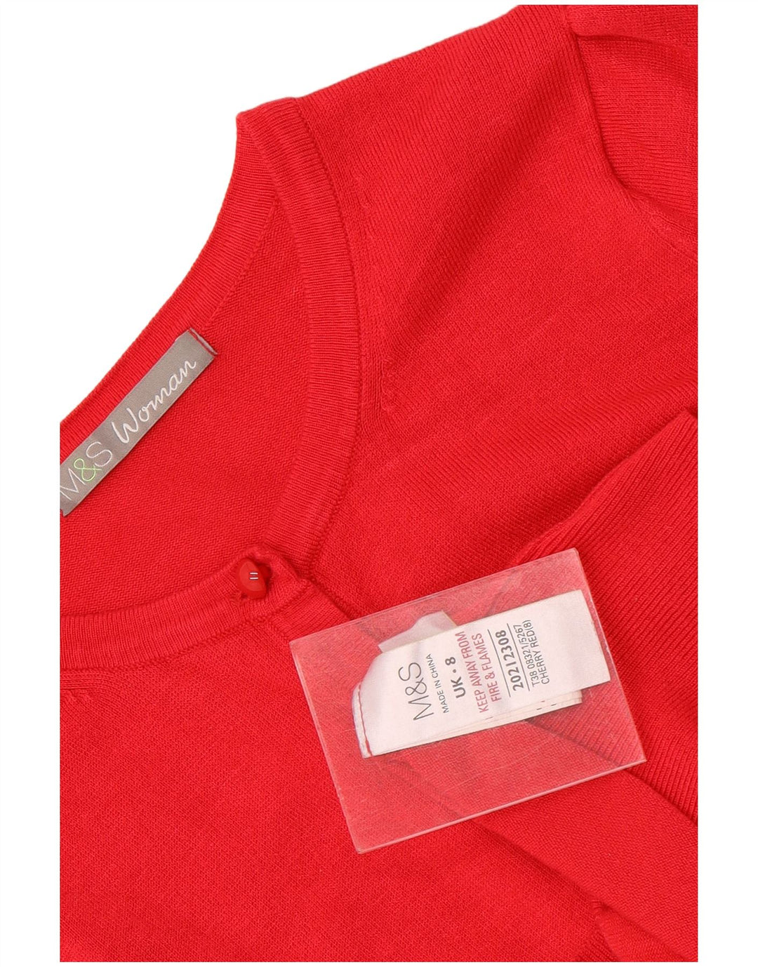 Marks & Spencer Pull Cardigan Femme UK 8 Petite Viscose Rouge
