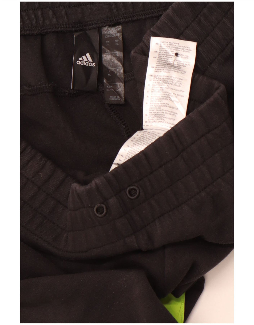 ADIDAS Pantalon de survêtement pour homme Joggers XL Noir Colourblock Coton