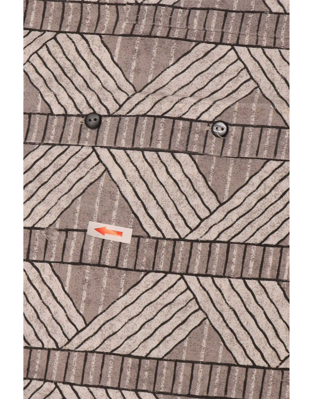vintage Chemise à manches courtes pour hommes XL Gris Géométrique