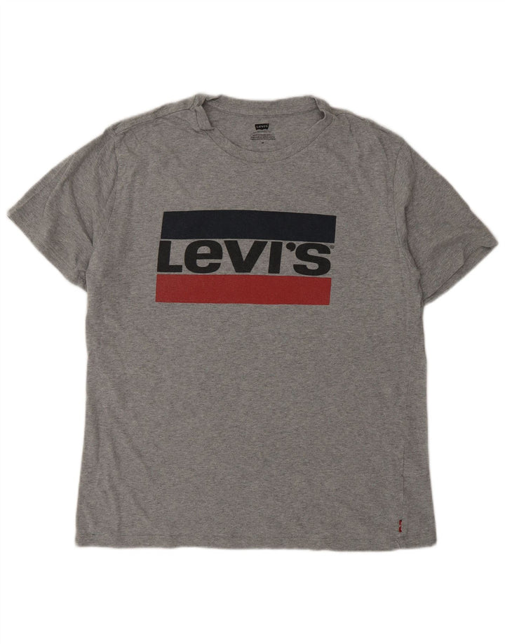 Levi's Tee-Shirt Graphique Homme Gris Moyen Coton