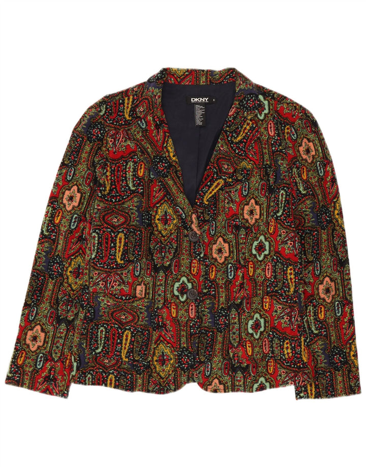 Dkny Veste blazer à 2 boutons pour femme US 6 Medium Multicolore Paisley