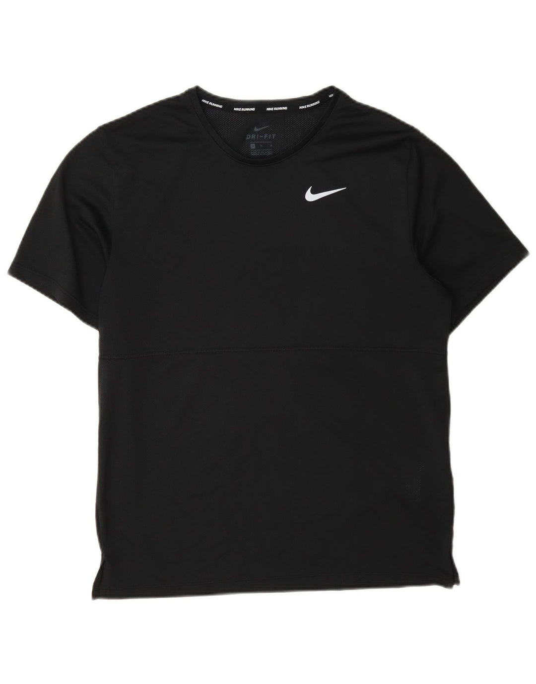 Nike Hommes Dri Fit See Through T-Shirt Top Noir Moyen Polyester