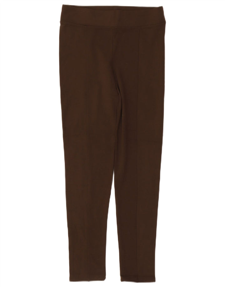 Zara Leggings Femme UK 14 Large Marron Viscose