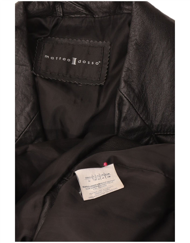 Veste en cuir homme vintage UK 44 2XL Cuir noir