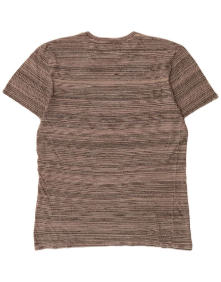 Lyle & Scott T-Shirt Homme Gris Moyen Coton à Rayures Fines