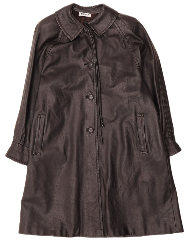 Carnet Manteau en cuir pour femme UK 18 XL Noir