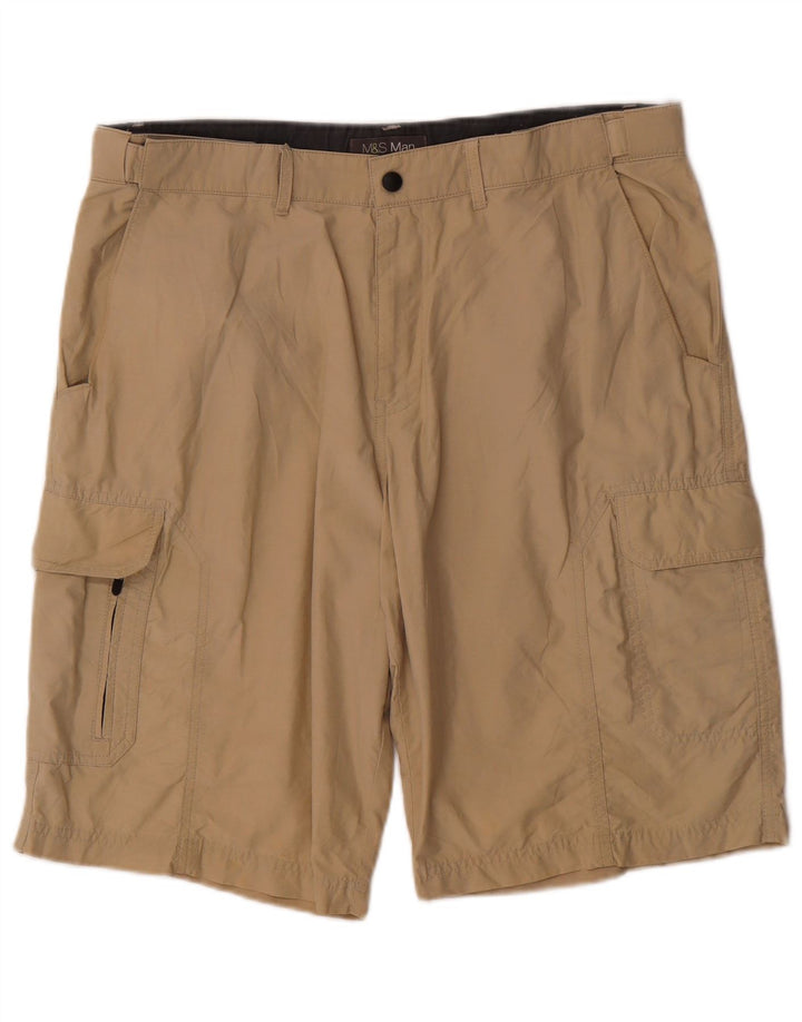 Marks & Spencer Short cargo pour homme W36 Grand coton beige