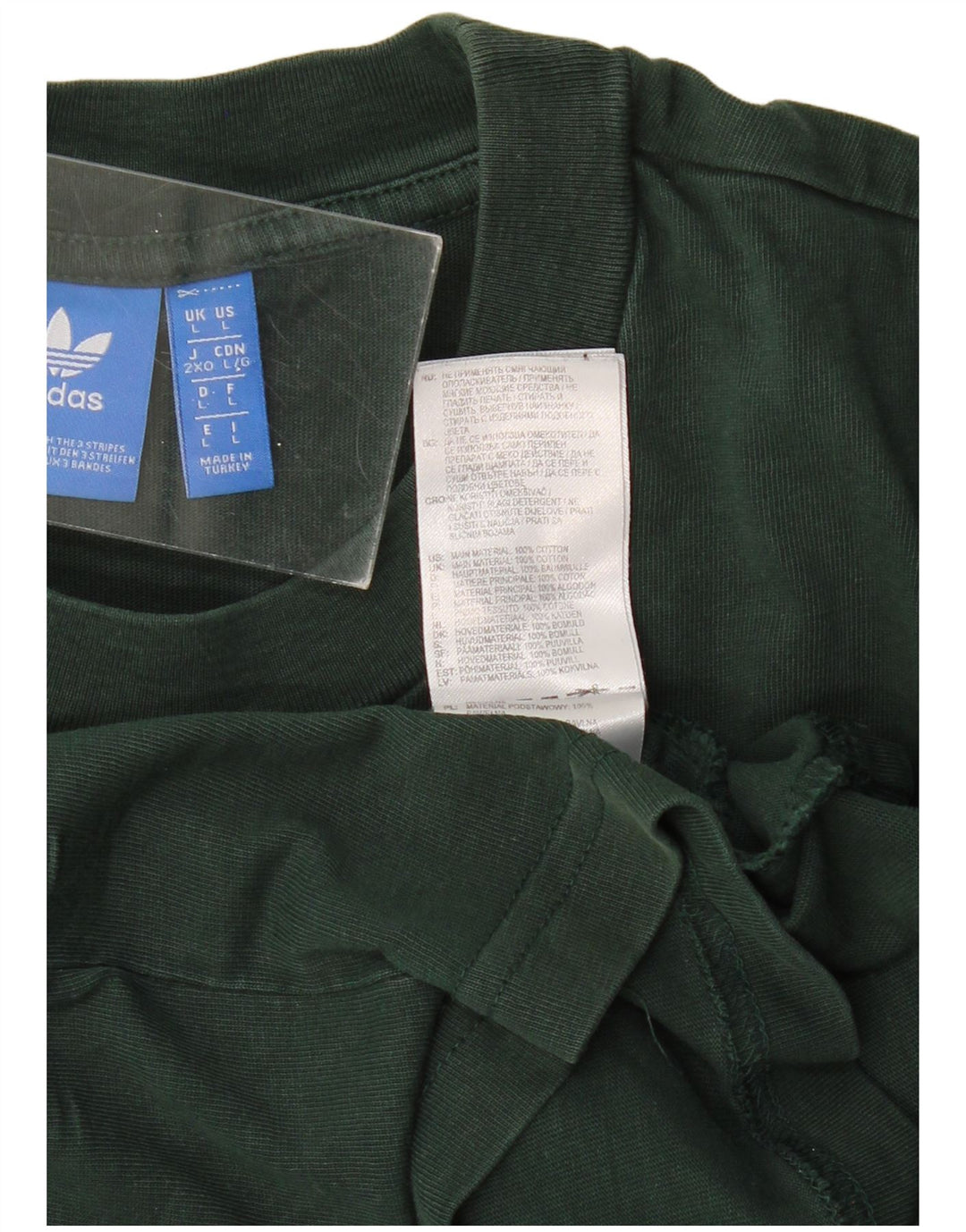 ADIDAS T-shirt graphique pour hommes en coton vert grand