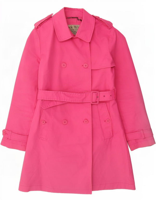 Jack Wills Trench-Coat Femme UK 12 Coton Rose Moyen