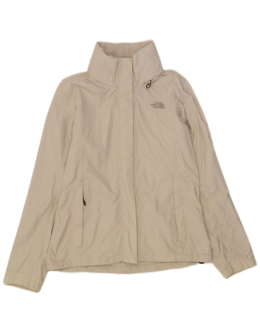 The North Face Veste de pluie à capuche pour femme UK 14 Medium White Nylon