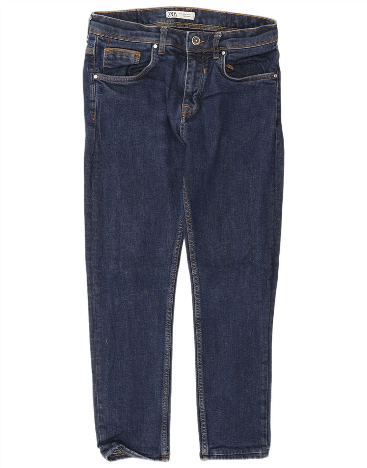 Zara Jean slim pour homme EU 42 Large W32 L26 Bleu