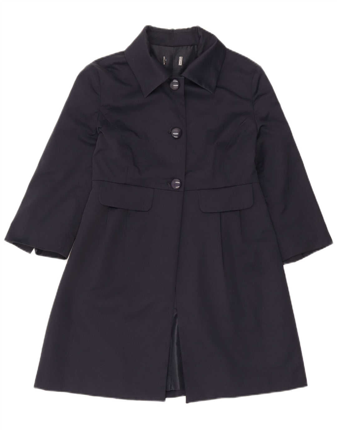 OLTRE Manteau à manches 3/4 pour femme UK 10 Petit coton bleu marine