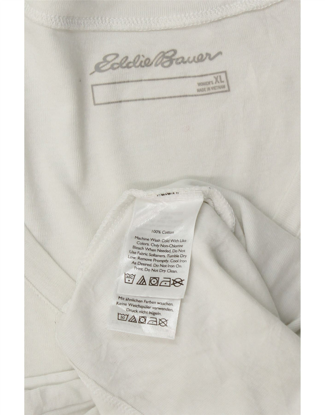 EDDIE BAUER Womens Top Long Sleeve UK 18 XL White Cotton