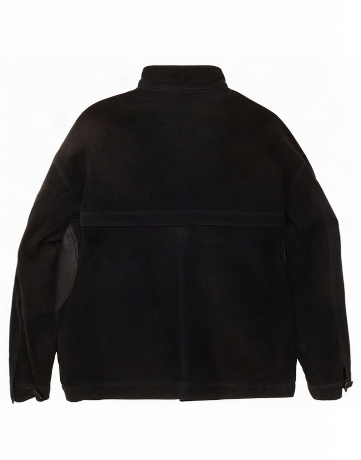 veste en daim homme vintage UK 42 XL Noir