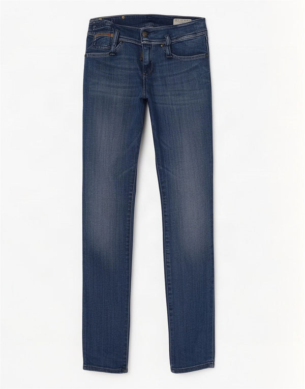 Jean Slim Taille Basse Femme Diesel Matic W25 L32 Bleu Coton