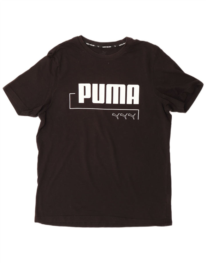 PUMA T-Shirt Graphique Homme Noir Moyen Coton