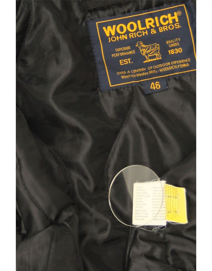 Woolrich Veste Bomber À Capuche Homme IT 46 Petit Nylon Noir