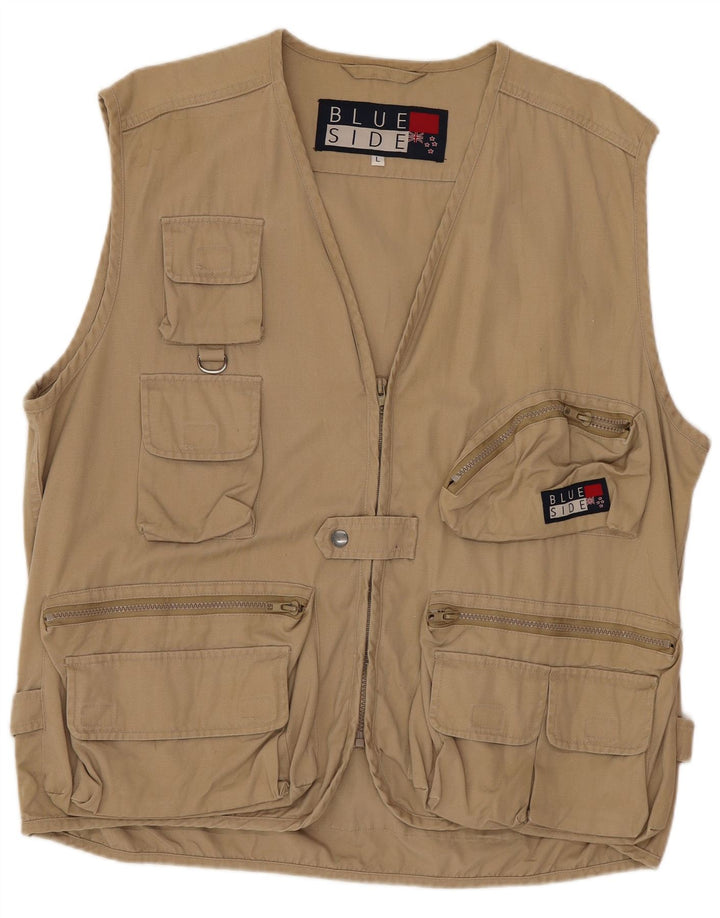 Blue Side Gilet utilitaire pour homme UK 40 Large Marron