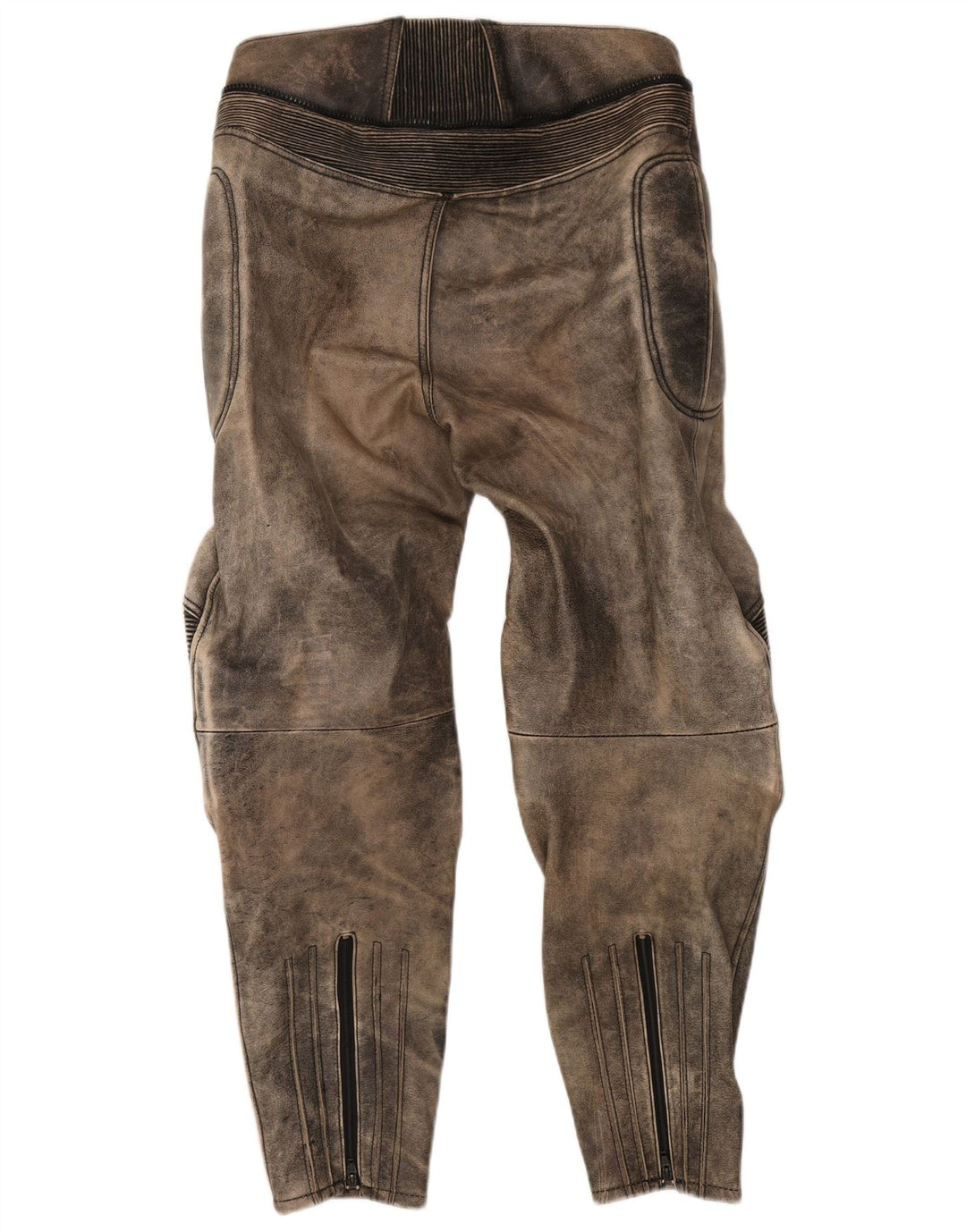 MODEKA Pantalon motard pour homme Taille 58 3XL W36 L31 Gris Tie Dye Cuir