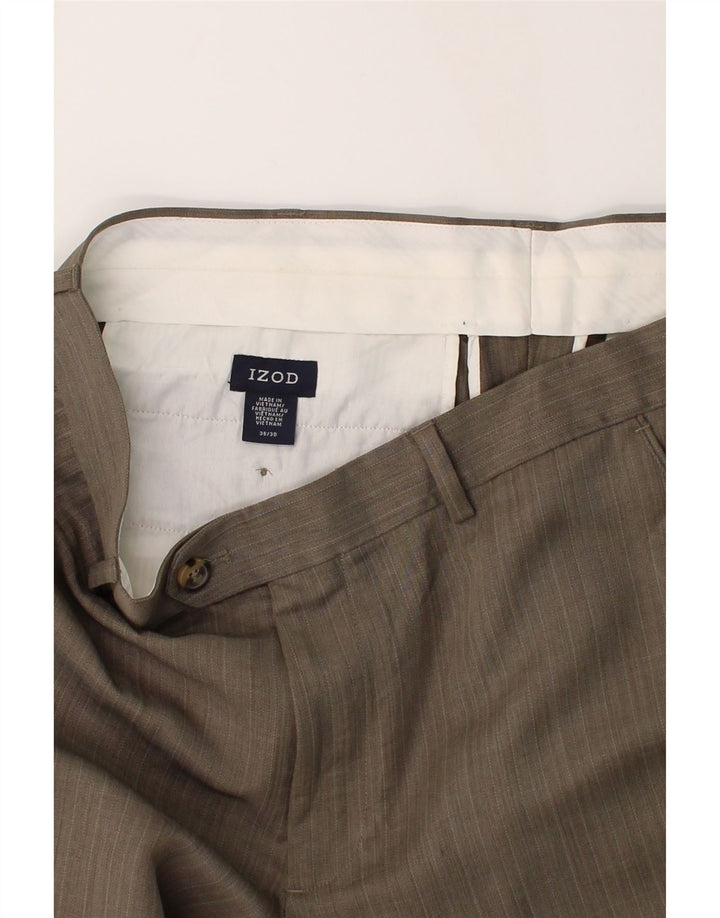 IZOD Mens Straight Suit Trousers W36 L30  Grey Cotton Vintage Izod and Second-Hand Izod from Messina Hembry 