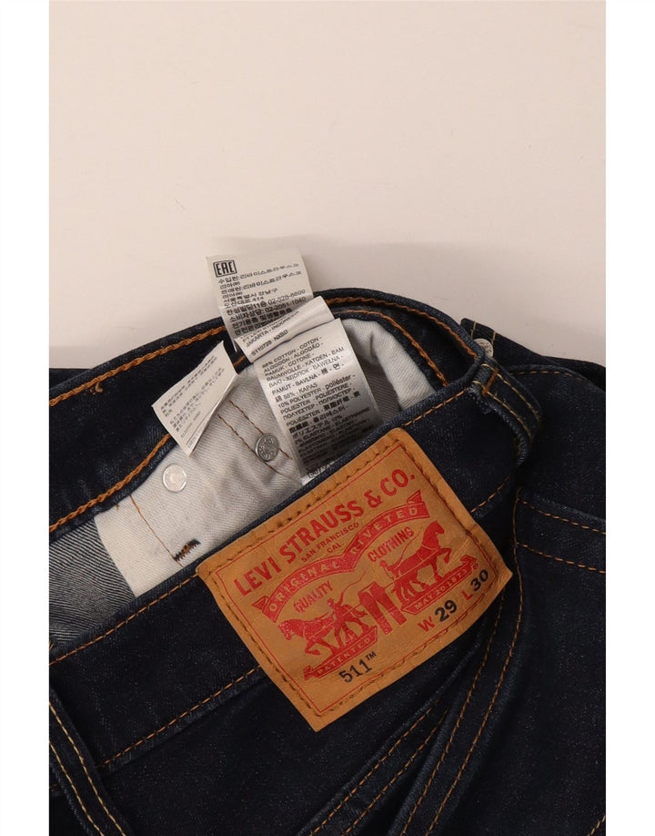 LEVI'S Jean Slim 511 Femme W29 L30 Bleu Marine Coton