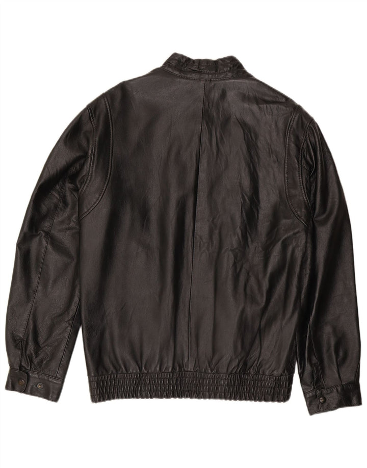 vintage Mens Bomber Jacket UK 38 Moyen Noir
