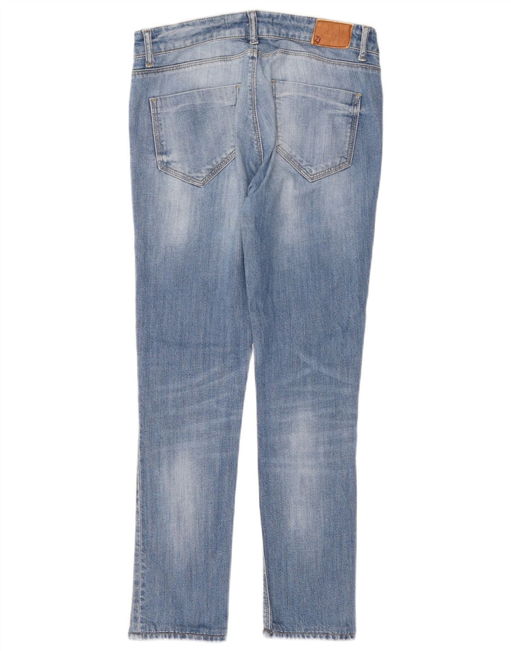 Zara Jean Slim Femme EU 40 Moyen W30 L29 Bleu Coton