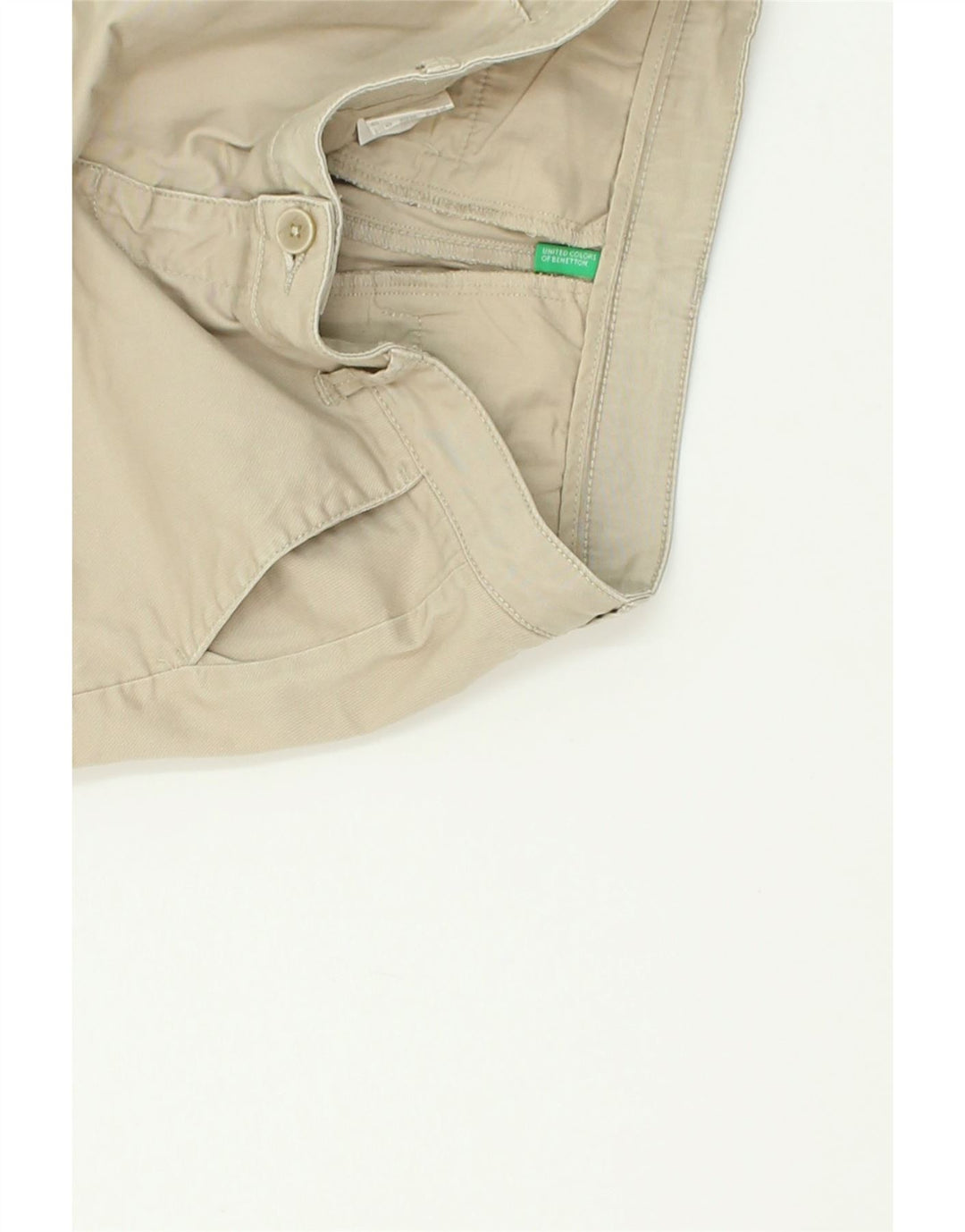 BENETTON Womens Chino Shorts IT 40 Small W26 Beige Cotton | Vintage Benetton | Thrift | Second-Hand Benetton | Used Clothing | Messina Hembry 