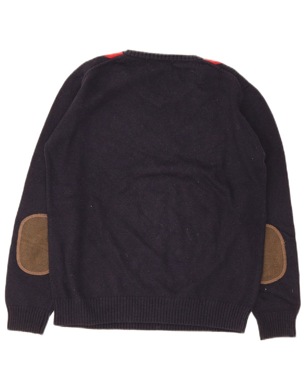 Zara Pull ras du cou pour garçon 11-12 ans Bleu marine Argyle/Diamant