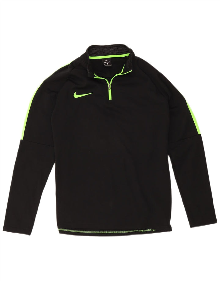 Haut de survêtement Nike Dri Fit Zip Neck pour homme, color block, noir moyen