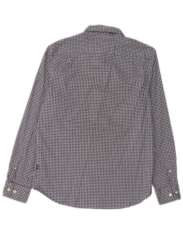 Nautica Chemise stretch coupe classique pour homme en coton vichy bleu marine