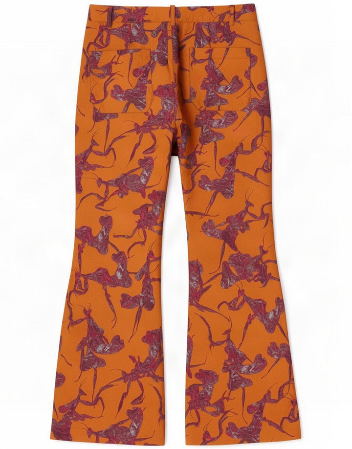 Desigual Pantalon évasé à motif abstrait pour femme Medium W30 L30 Orange